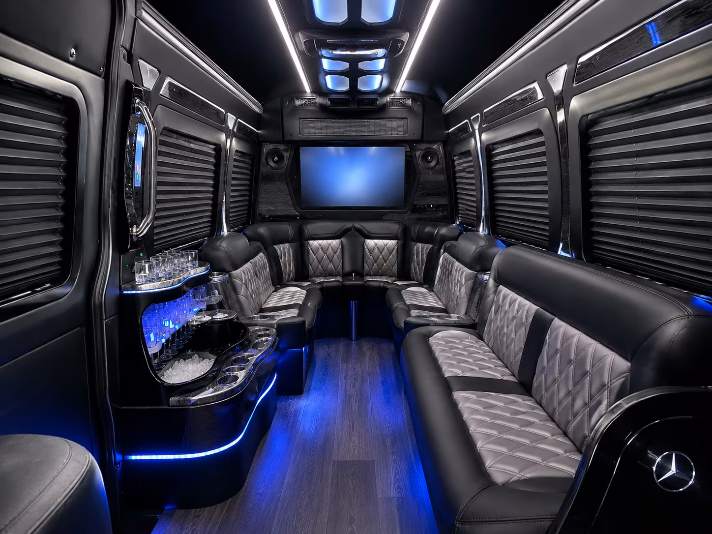sprinter vans and party buses for the wedding party in yakima