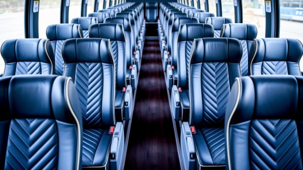 50 passenger charter bus inside federal way