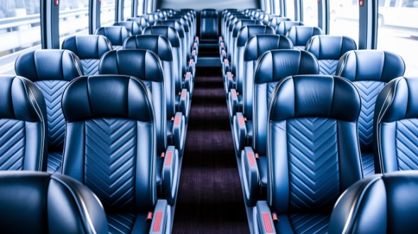 54 passenger charter bus inside federal way