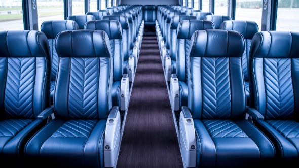 55 passenger charter bus inside federal way
