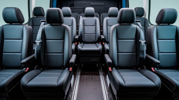 sprinter van with driver inside spokane